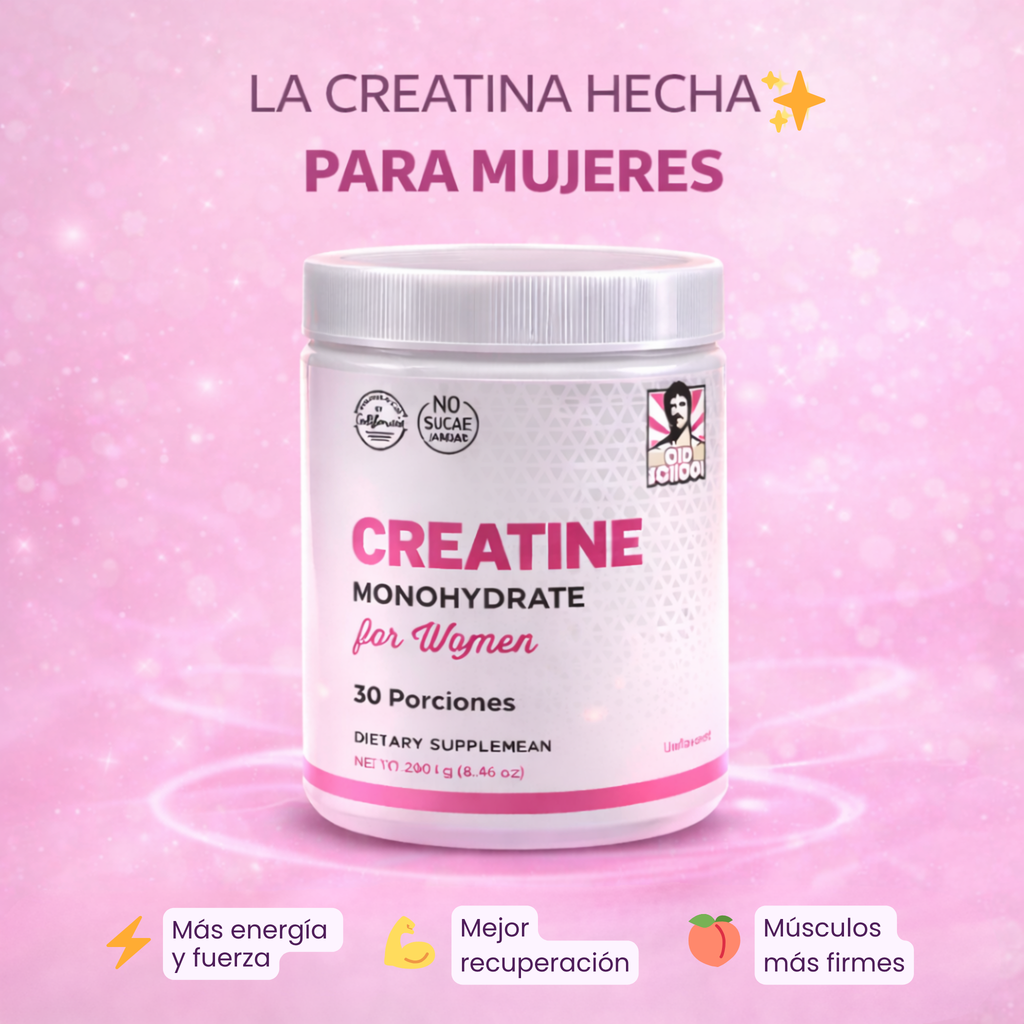 Creatina Monohidratada Old School Labs - 240g 🔥💁‍♀️💪 (30 Scoops - 1 Mes)