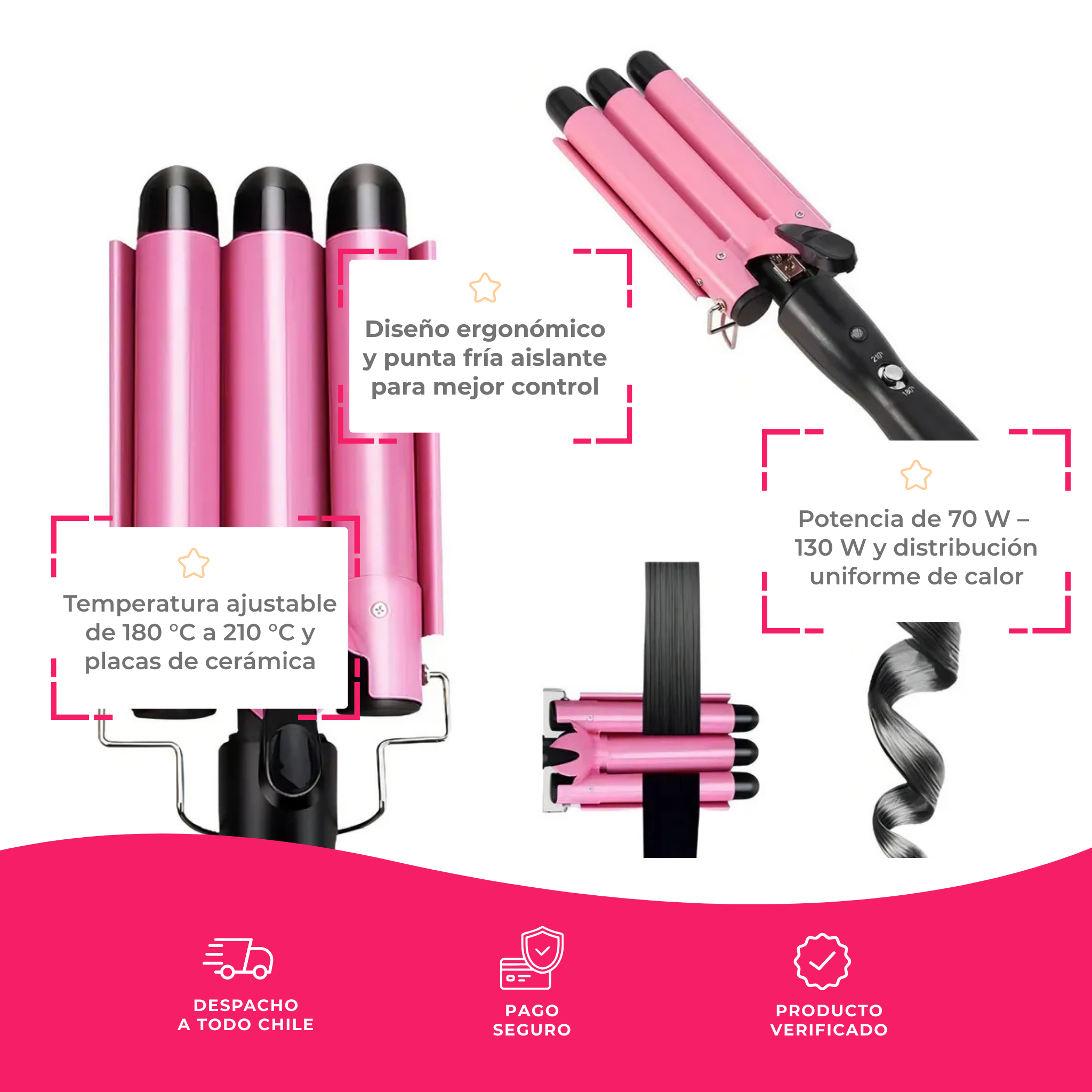 Rizador Ondas Perfectas WaveLuxe Pro™ 🌊✨