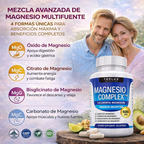Magnesio Complex ⚡💊 (600MG - 60 cápsulas) 💪 Recupera tu energía, calma tu mente y duerme profundo